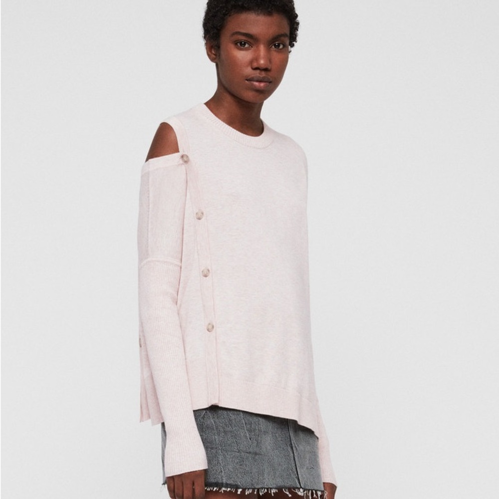 All Saints | Black Asymmetrical Sweater